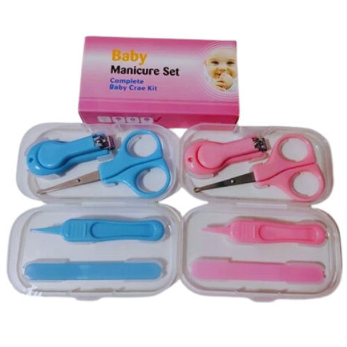 Kit Baby Cuidados Manicure Higiene Bebê Tesoura Cortador e Lixa Unha