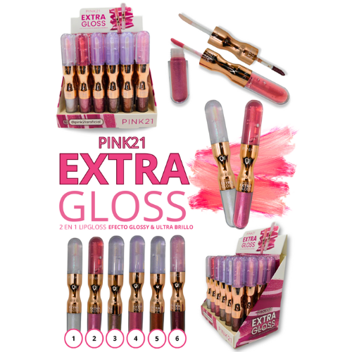 Brilho Pink21 Gloss 2 x 1 labial