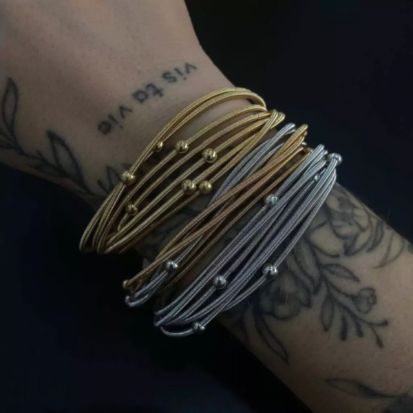 Pulseira de Metal Corda de Violão